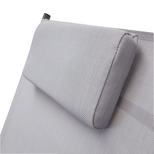 Sedia a dondolo in tessuto grigio Casa Collection cuscino poggiatesta