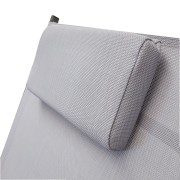 Sedia a dondolo in tessuto grigio Casa Collection cuscino poggiatesta