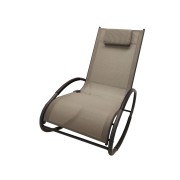 Sedia a dondolo in tessuto tortora Casa Collection