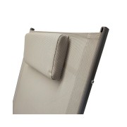 Sedia a dondolo in tessuto tortora Casa Collection cuscino poggiatesta