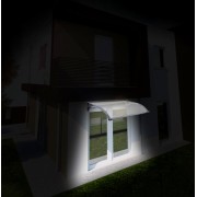 Pensilina policarbonato con pannello solare e luce LED 100x120cm notte