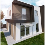 Pensilina policarbonato con pannello solare e luce LED 100x120cm giorno