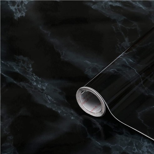 Pellicola adesiva per mobili in vinile Marmo nero D-c-fix