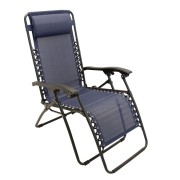 Sedia pieghevole reclinabile Zero Gravity blu