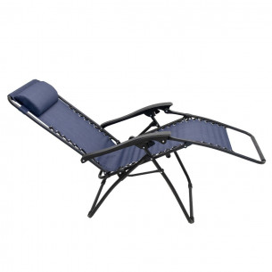 Sedia pieghevole reclinabile Zero Gravity blu 2