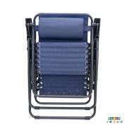 Sedia pieghevole reclinabile Zero Gravity blu chiusa