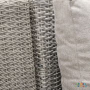 Salotto da giardino in alluminio con cuscini in tessuto grigio 3626S