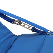 Sdraio pieghevole in acciaio e tessuto imbottito mod. canapone blu dettaglio