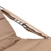 Sdraio pieghevole in acciaio e tessuto imbottito mod. canapone beige dettaglio