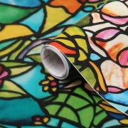 Pellicola adesiva per vetri Giardino Veneziano 45cmx2m trasparente D-c-fix