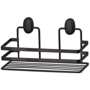 Mensola doccia rettangolare 1 ripiano acciaio nero Cover Black