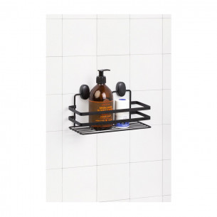 Mensola doccia rettangolare 1 ripiano acciaio nero Cover Black 2