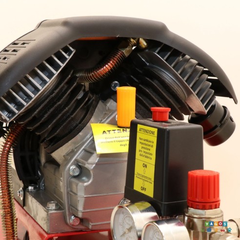 Compressore ad aria coassiale 100L 2200W 3HP bicilindrico