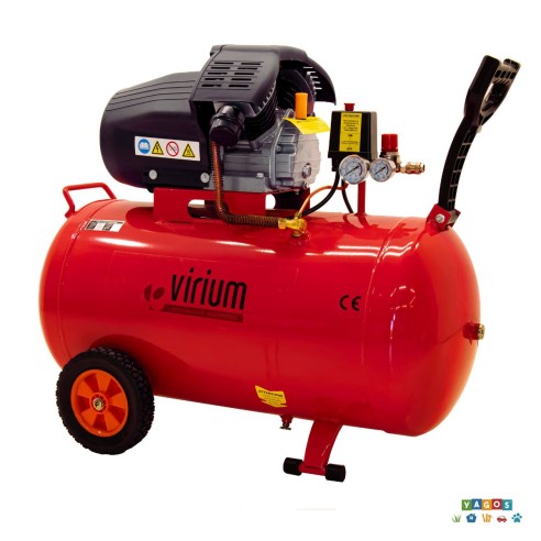 Compressore ad aria coassiale 100L 2200W 3HP lubrificato manico