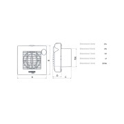 Vortice aspiratore elicoidale da muro 11401 M150/6 dimensioni