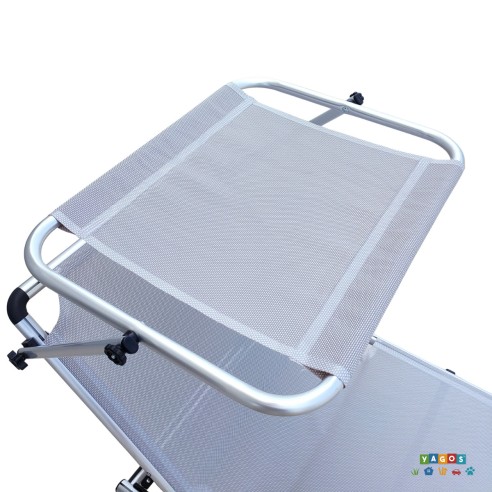 Lettino mare prendisole pieghevole in alluminio con parasole prendisole