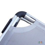 Lettino mare prendisole pieghevole in alluminio con parasole angolo