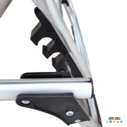 Lettino mare prendisole pieghevole in alluminio con parasole regola schienale