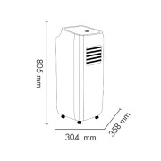 Condizionatore portatile Altea 8000 BTU Argo R290 dimensioni