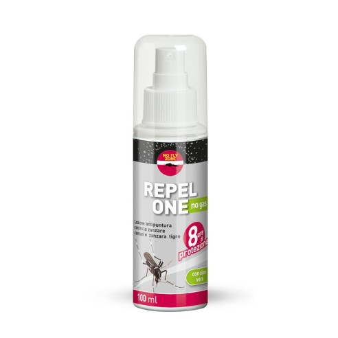 Lozione insetto repellente zanzare Repel One No Gas Aloe Vera No Flyzone