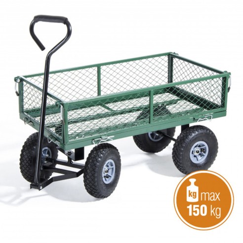 Carrello da giardino in acciaio 150kg