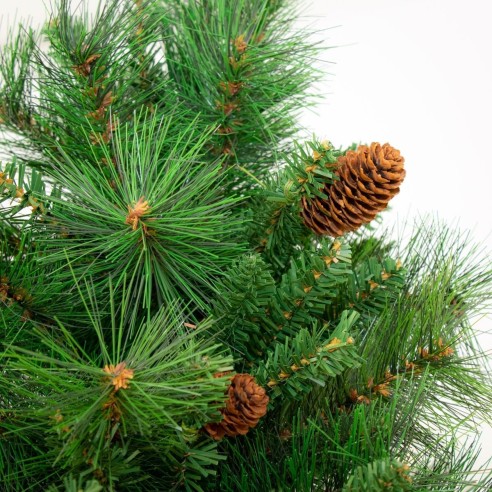 Albero di Natale realistico Amazzonia New con pigne Flora dettaglio