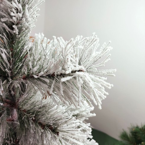 Albero di Natale innevato Des Alpes 180 cm Flora dettaglio ramo