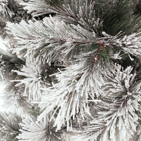 Albero di Natale innevato Des Alpes 180 cm Flora dettaglio