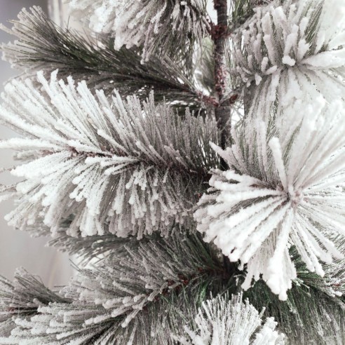 Albero di Natale innevato Des Alpes 180 cm Flora dettaglio rami