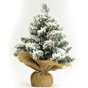 Albero di Natale Pinetto Innevato con base juta 30 cm Flora