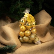 Palline di Natale in plastica oro Ø 6 cm confezione da 24 pezzi