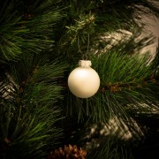 Palline di Natale in vetro mix argento Ø 4 cm satinata