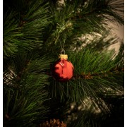 Palline di Natale in vetro Ø 4 cm rosso lucido