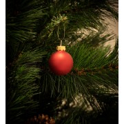Palline di Natale in vetro Ø 4 cm rosso opaco