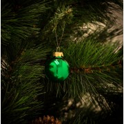 Palline di Natale in vetro Ø 4 cm verde lucido