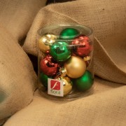 Palline di Natale in vetro multicolore Ø 4 cm 12 pezzi ambientate