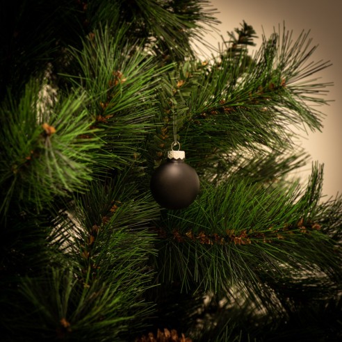Pallina di Natale in vetro nero opaco Ø 4 cm
