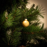 Pallina di Natale in vetro oro opaco Ø 4 cm