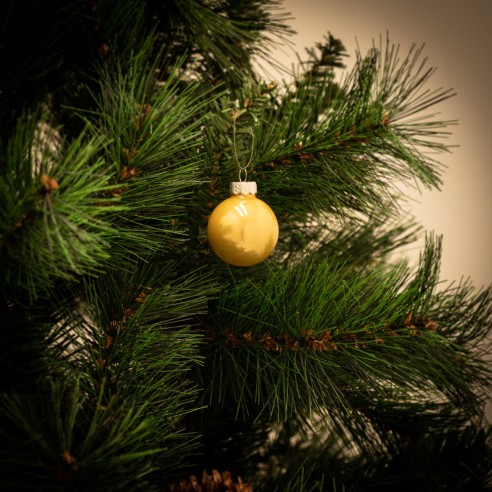 Pallina di Natale in vetro oro lucido Ø 4 cm