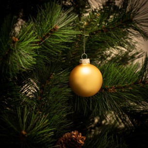 Palline di Natale in vetro oro/nero Ø 6 cm conf. da 10 pezzi 2