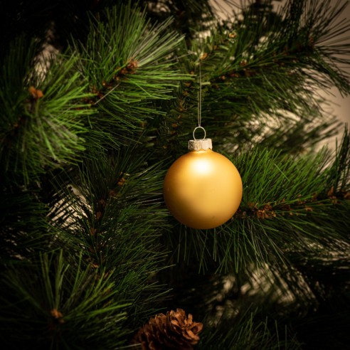 Pallina di Natale in vetro oro lucido Ø 6 cm