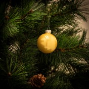 Pallina di Natale in vetro oro opaco Ø 6 cm