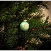 Palline di Natale in vetro verde Ø 4 cm confezione da 12 pezzi