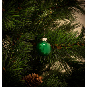 Palline di Natale in vetro verde Ø 4 cm confezione da 12 pezzi 2
