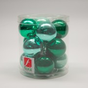 Palline di Natale in vetro verde Ø 4 cm confezione da 12 pezzi