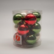 Palline di Natale in vetro multicolor Ø 4 cm da 12 pz