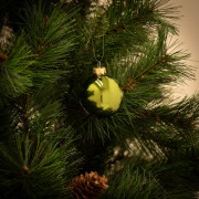 Palline di Natale in vetro verde lucido Ø 6 cm