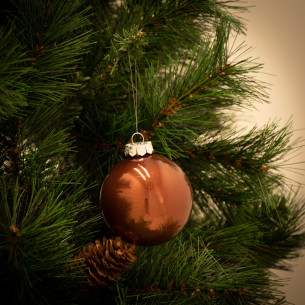 Palline di Natale in vetro multicolor Ø 8 cm confezione da 6 pezzi 2