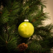 Palline di Natale in vetro verde chiaro Ø 8 cm
