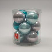 Palline di Natale in vetro multicolor Ø 4 cm conf da 12 pz